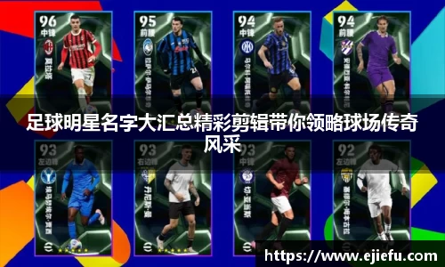 足球明星名字大汇总精彩剪辑带你领略球场传奇风采